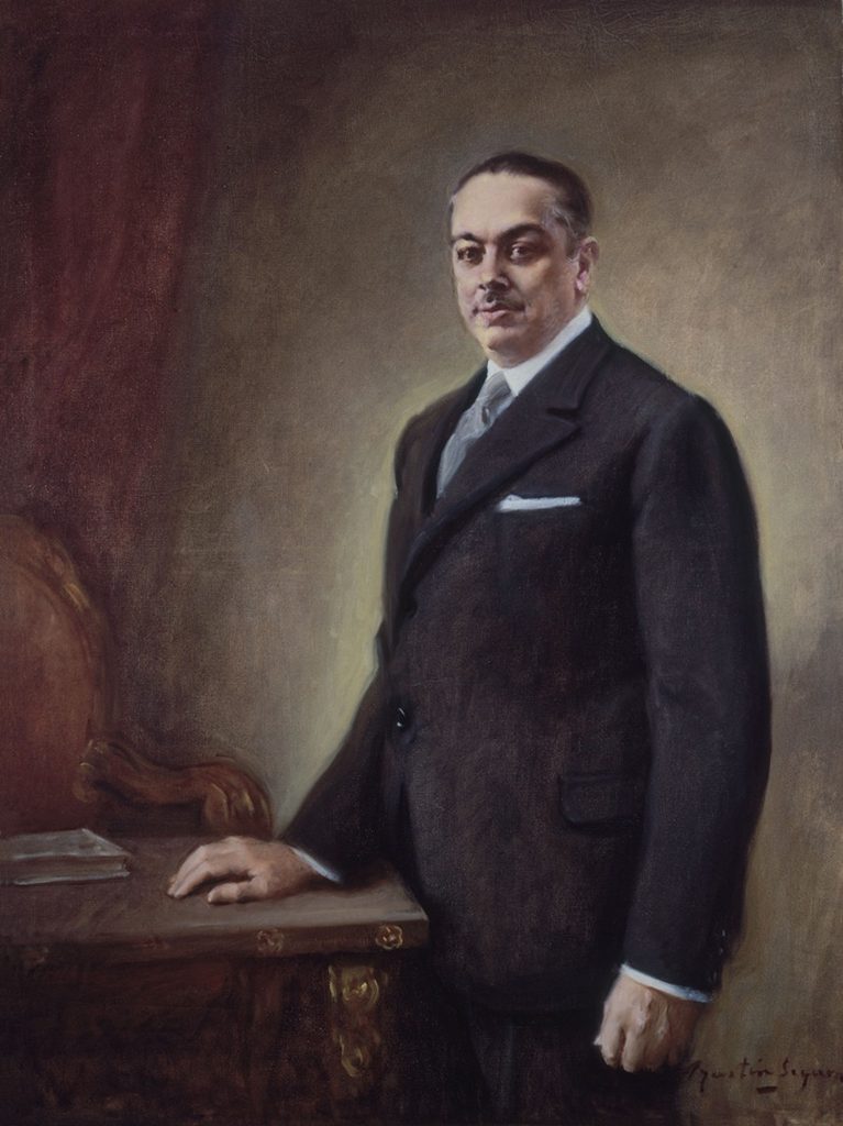 Diego Martínez Barrio. Retrato pintado por Agustín Segura Iglesias, 1975. Congreso de los Diputados.